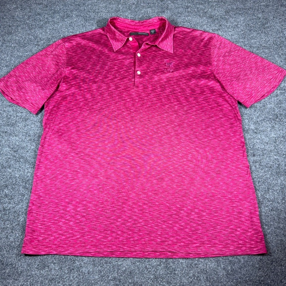 Greg Norman Mens XL Pink Space Dye Polo Shirt